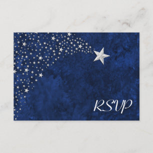 Étoiles en chute d'argent RSVP