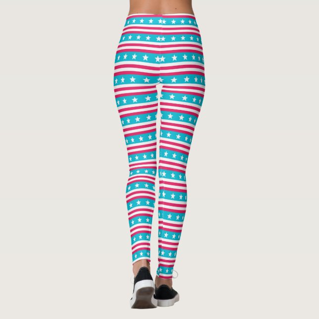 Étoiles et bandes motif legging (Dos)