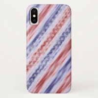 Étoiles et coque iphone de graphique de rayures