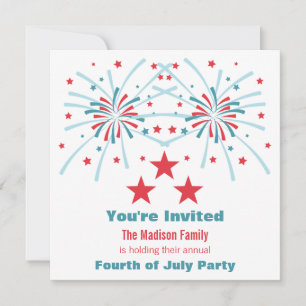 Étoiles et Invitation Fireworks