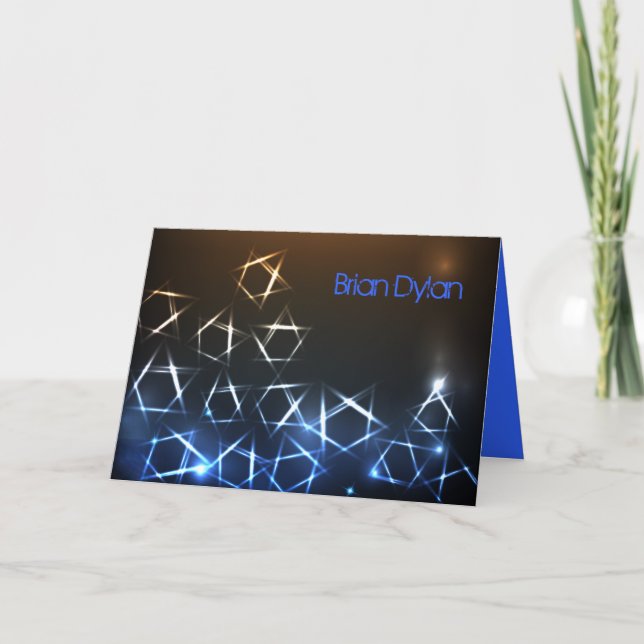 ETOILES et LUMIÈRES Barre Bat mitzvah Carte de rem (Devant)