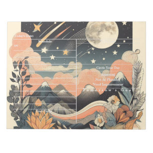 Étoiles et Lune Jolies blocs-notes décoratives