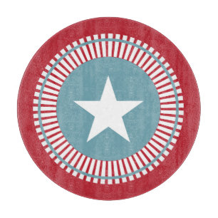 Étoiles et rayures 4 juillet Planche à découper en