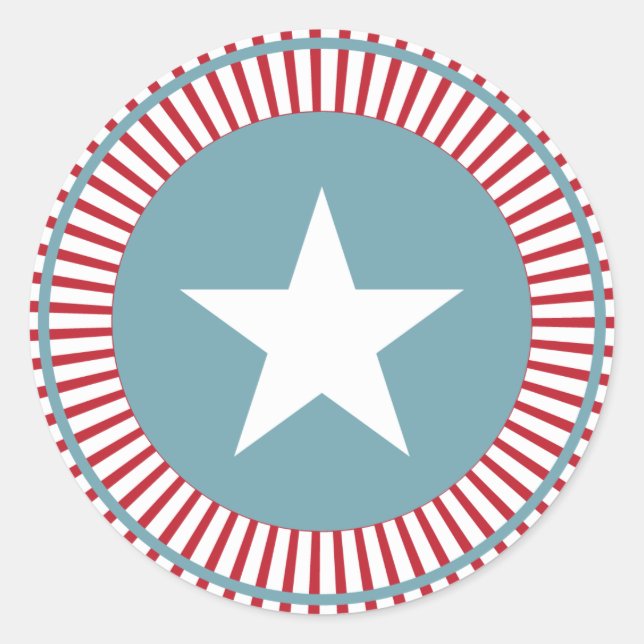 Étoiles et rayures 4 juillet Stickers (Devant)