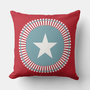 Étoiles et rayures Patriotique 4 juillet Coussin