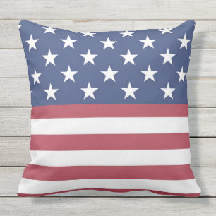 Étoiles et rayures patriotiques Design Coussin ext