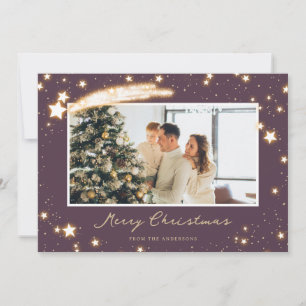 Étoiles étincelantes Cartes de Noël de photos viol