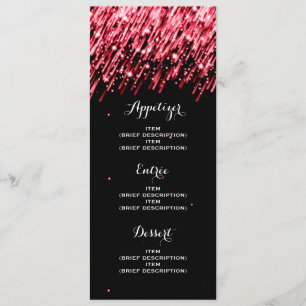 Étoiles filantes élégantes de menu de mariage