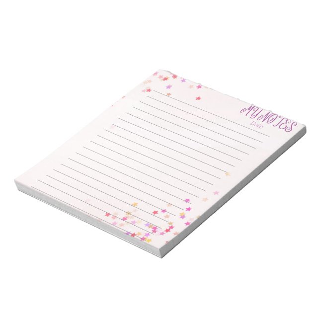 Étoiles mignonnes Enfants Bloc-notes fixe (Tourné)