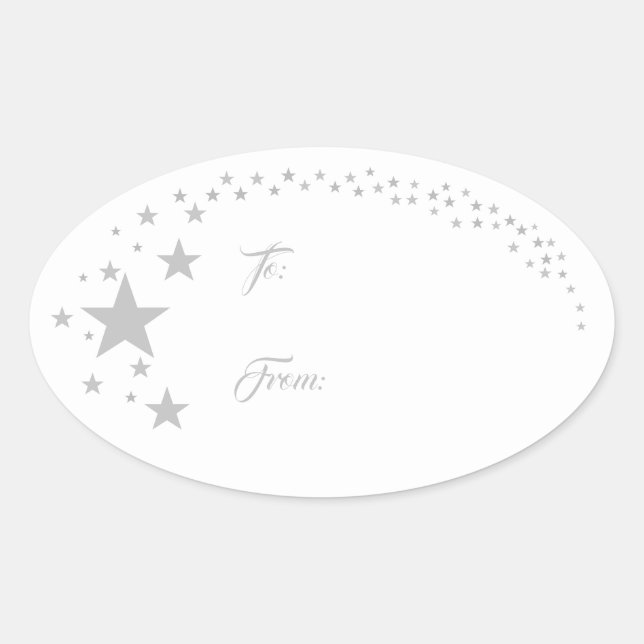 Étoiles Noël Gite étiquette cadeau Sticker (Devant)