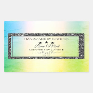 Etoiles Parties scintillant argent Étiquettes prod
