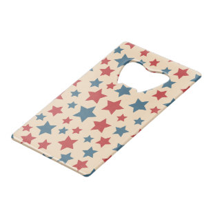 Étoiles rouges et bleues, 4 juillet, fond beige