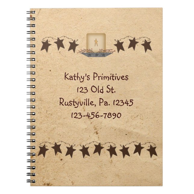 Étoiles Rouillées Et Carnet Aux Bougies (Devant)