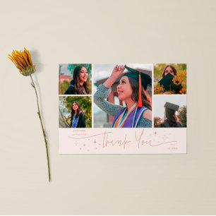 Étoiles Scintillantes Carte Merci Pêche Multi Phot