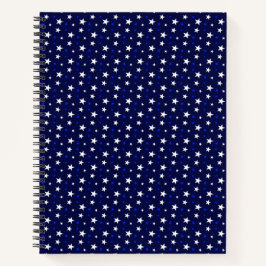Étoiles sur cahier bleu marine