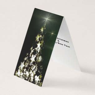 Étoiles sur Noël Arbre nuit Sky Plié Tente Card