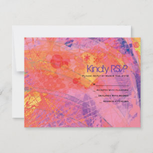 ÉTOILES TEXTÉES Carte de réponse Bat mitzvah ROSE