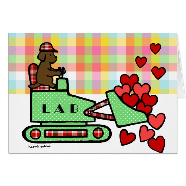 Étole de Labrador de chocolat votre coeur (Devant horizontal)