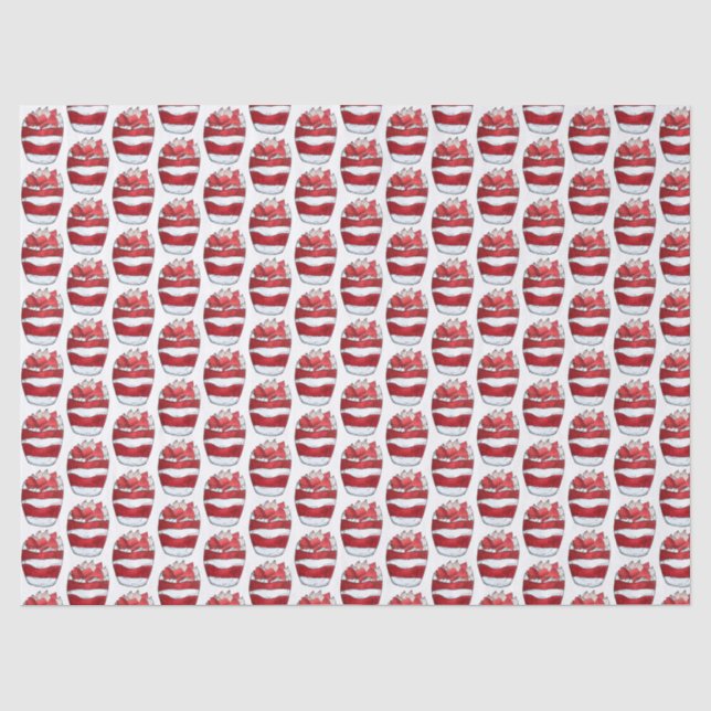 Eton Mess Strawberry Meringue UK British Dessert Seidenpapier (Vorderseite)