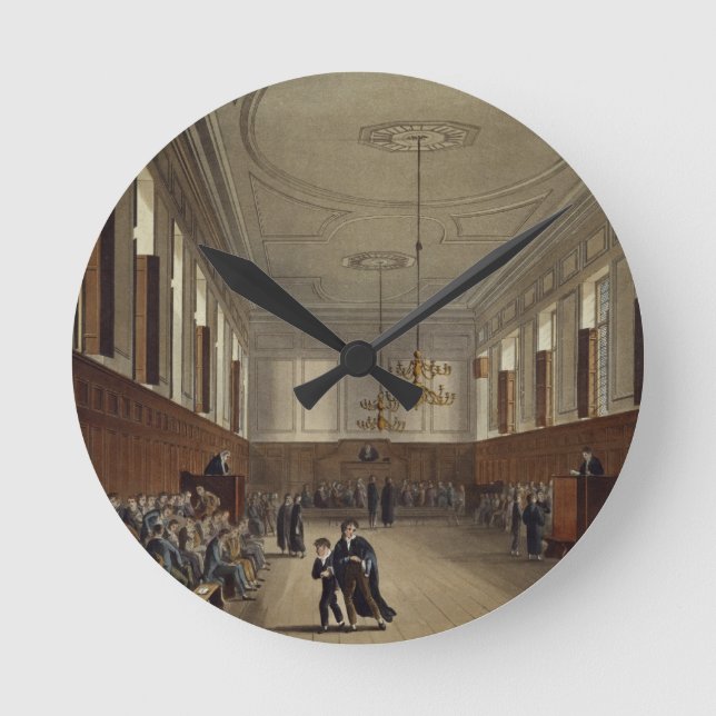 Eton Schulraum, "von der Geschichte von Eton Uni", Runde Wanduhr (Vorderseite)