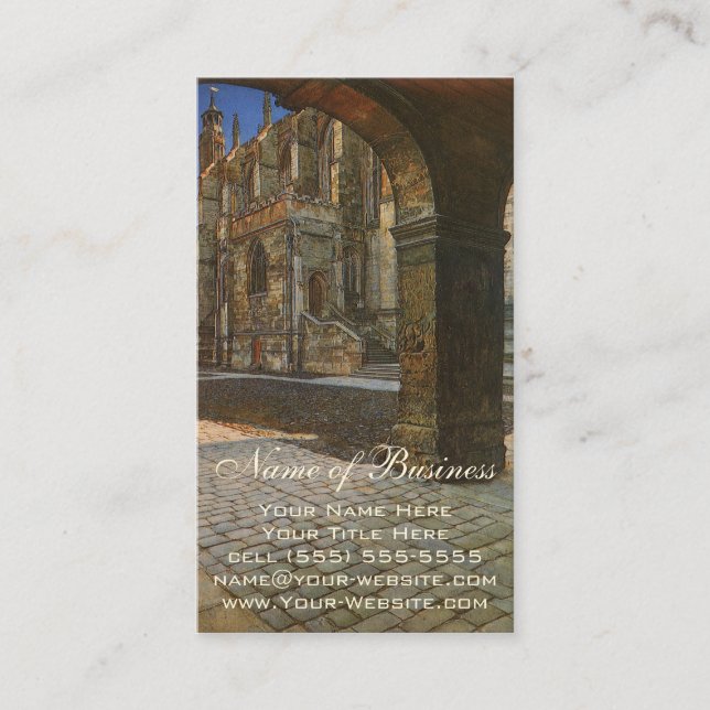 Eton Uni Kapelle von Anna Alma Tadema Visitenkarte (Vorderseite)