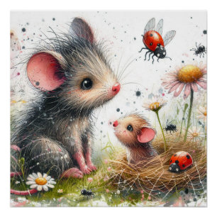 Étonnant poster de souris