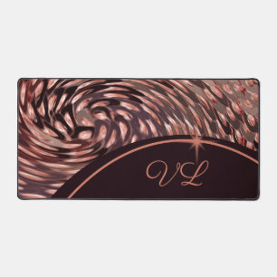 Étonnant Swirl Faux Rose Gold Initiales personnell