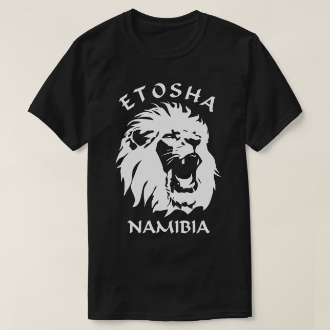 Etosha National Park Namibia Lion Face T-Shirt (Design vorne)