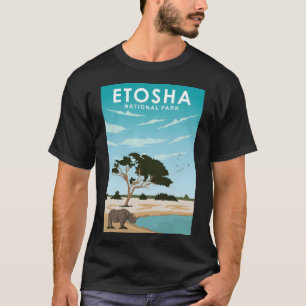 Etosha Nationalpark Reisen Plakat Kunstdruckerei T-Shirt