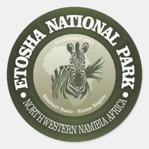 Etosha-Nationalpark Runder Aufkleber