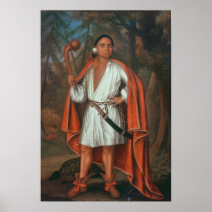 Etow oh Koam, König der Fluss-Nationen, 1710 Poster
