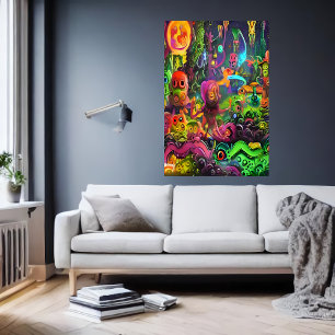 Etrange rêve coloré   AI Art Poster