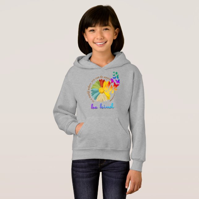 Être gentil | Sweat - shirt à capuche de basculeme (Devant entier)