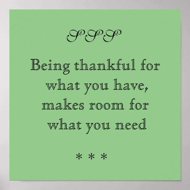 Être reconnaissant - affiche (Devant)