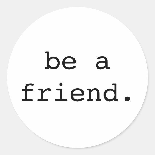 être un ami autocollant (Devant)