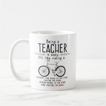 Être un professeur est comme monter une tasse de