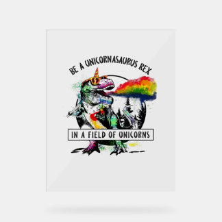 Être Un Rex Unicornasaurus Dans Un Champ De Unicor