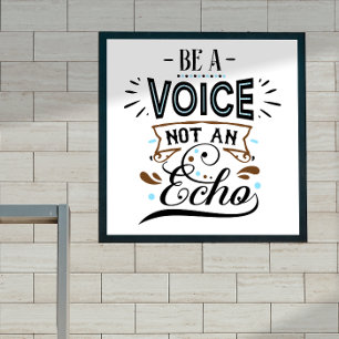 Être une affiche inspirante de la voix