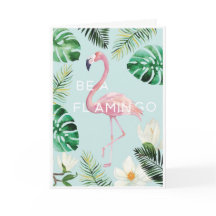 Être Une Carte D'Anniversaire Flamant rose