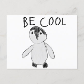 être une carte postale de pingouin cool