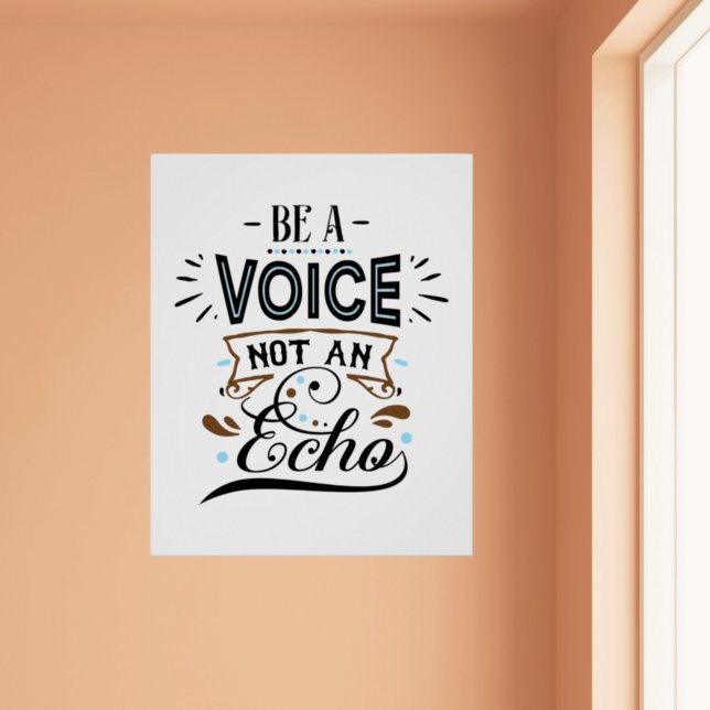 Être Une Voix Inspiration Word Art Poster (Créateur téléchargé)