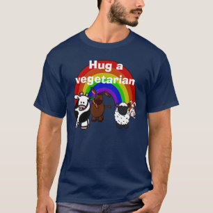 Étreignez un T-shirt foncé végétarien