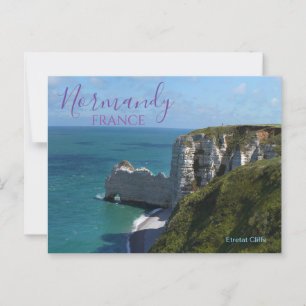 Etretat Cliffs Normandy Frankreich Postcard Postkarte