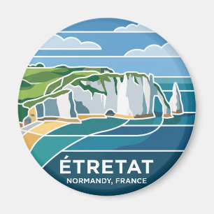 Étretat Klippen Frankreich Magnet