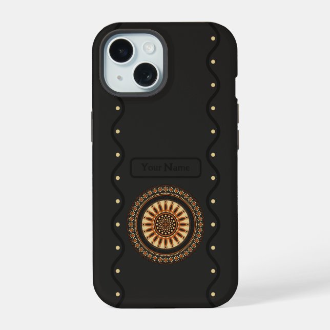 etruscischer Stil iPhone 15 Hülle (Rückseite)