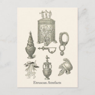 Etruskische Artifakte 6 Postkarte