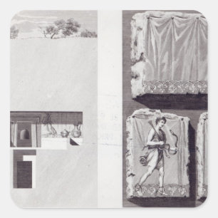 Etruskische Gräber, c. 1780 Quadratischer Aufkleber