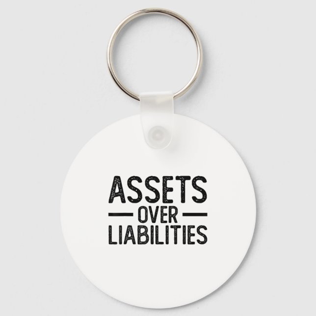 Ets Over Liabilities _ Funny Accountant _ Motivati Schlüsselanhänger (Vorderseite)