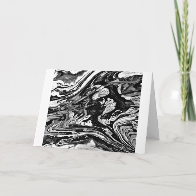 Étude couleur Abstraite 21 / Noir, carte (Devant)