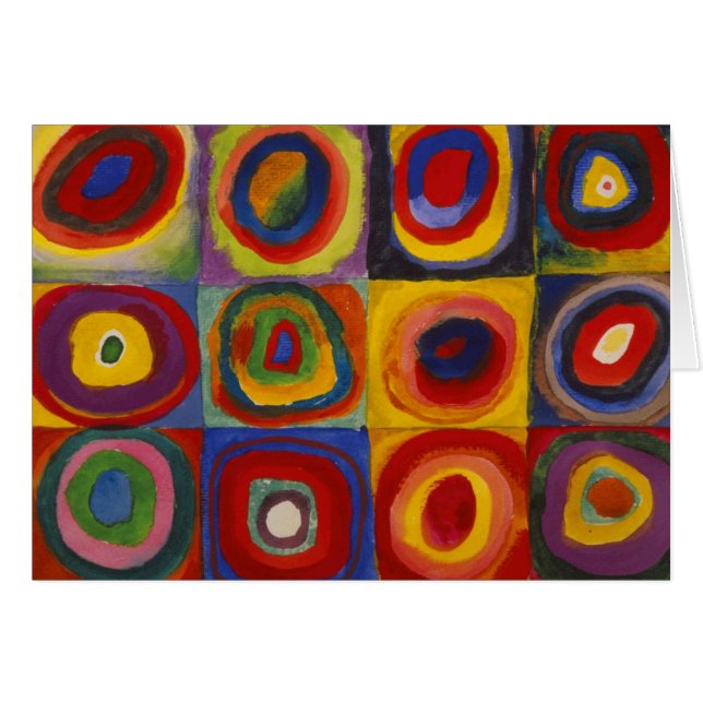 Étude de couleur des cercles Carré par Kandinsky (Devant horizontal)
